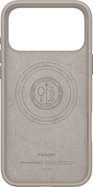 Etui plecki Spigen Silicone Fit MAG MagSafe do Apple iPhone 17 Pro Stone (ACS10337) - obraz 3