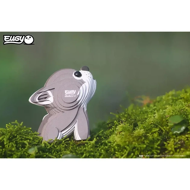 Сборная 3D модель Eugy Зоопарк Волк (XEG-040) - изображение 8