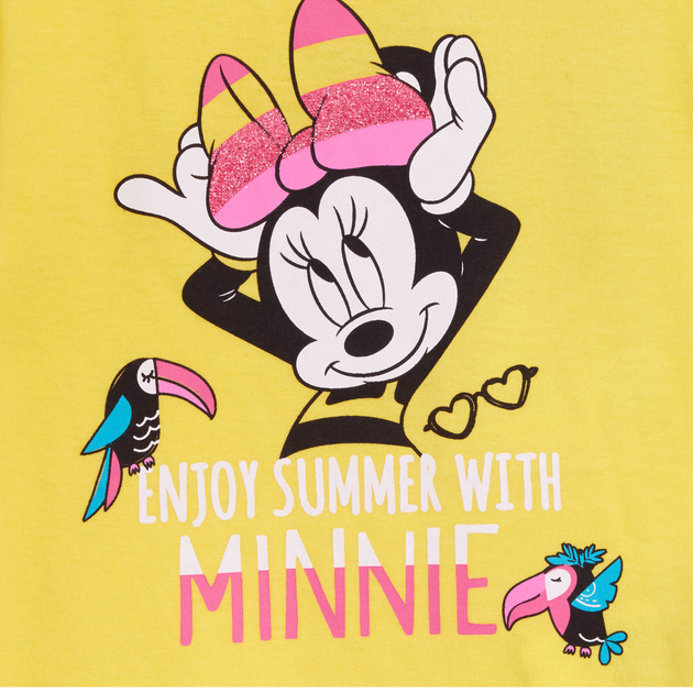 Футболка для дівчаток Disney Minnie Mouse бавовняна жовта 68 ET0105.YELLOW (67) - Фото 2 Футболка для дівчаток Disney Minnie Mouse бавовняна жовта 68 ET0105.YELLOW (67) - зображення 2