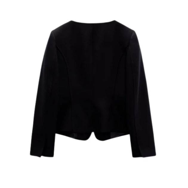 Жіночий чорний короткий однобортний жакет Zara елегантний XS 2973/636/800 (XS) - изображение 4
