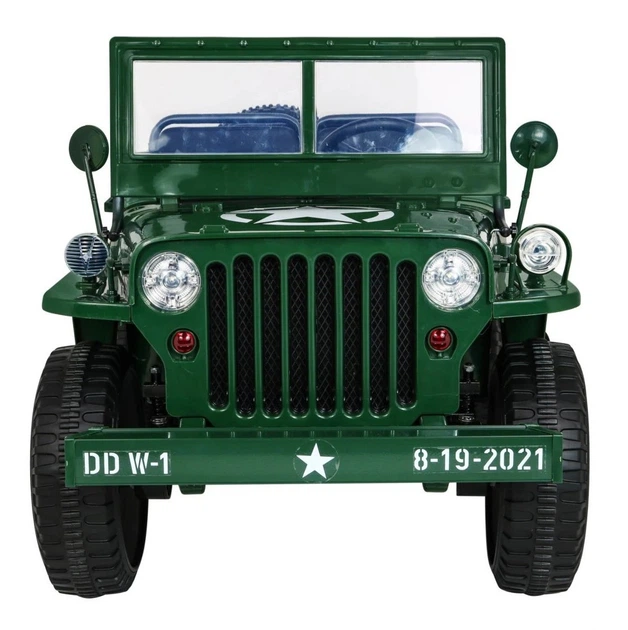 Samochód elektryczny dla dzieci Wojskowy Retro Strong 3-osobowy Zielony (5903864950076) - obraz 2