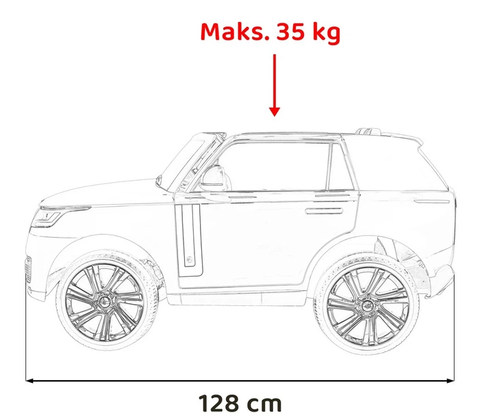 Samochód elektryczny dla dzieci Range Rover SUV Lift 2-osobowy Czarny (5903864956207) - obraz 8