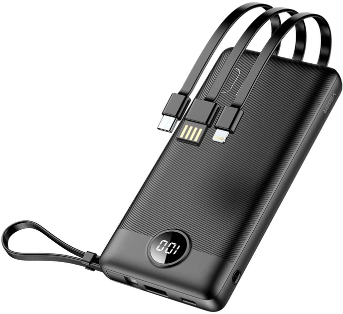 УМБ VEGER W1116 10000 mAh 10W Black (W1116.black) - Фото 2 УМБ VEGER W1116 10000 mAh 10W Black (W1116.black) - зображення 2