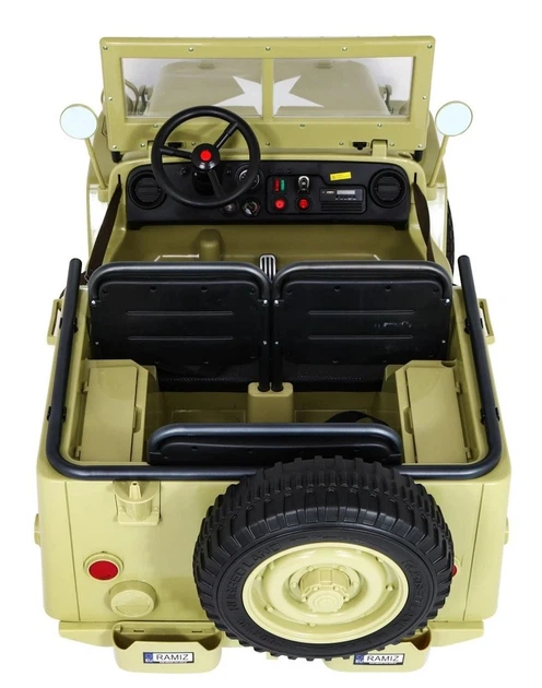 Samochód elektryczny dla dzieci Wojskowy Retro Strong 3-osobowy Matcha (5903864950069) - obraz 6