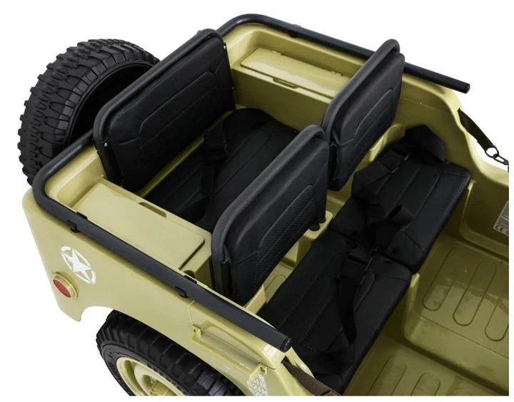 Samochód elektryczny dla dzieci Wojskowy Retro Strong 3-osobowy Matcha (5903864950069) - obraz 8