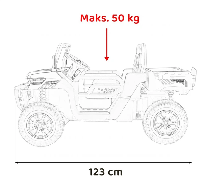 Samochód elektryczny dla dzieci Pick-Up Speed 900 1-osobowy Niebieski (5903864956047) - obraz 8