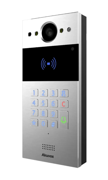 IP-відеопанель Akuvox R20K 2Мп 110° UKEY PoE, Silver - Фото 2 IP-відеопанель Akuvox R20K 2Мп 110° UKEY PoE, Silver - зображення 2