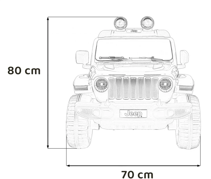 Samochód elektryczny dla dzieci Jeep Wrangler Rubicon 2-osobowy Pomarańczowy (5903864940541) - obraz 7