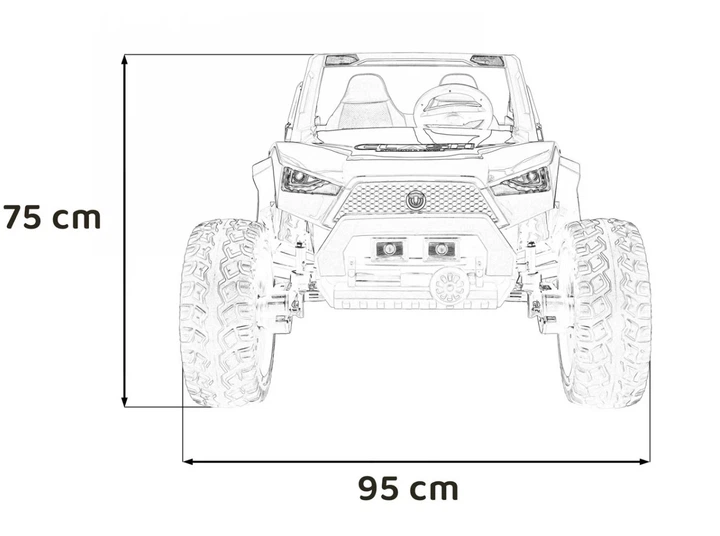 Samochód elektryczny dla dzieci Buggy Clash Strong 2-osobowy Biały (5903864955972) - obraz 6