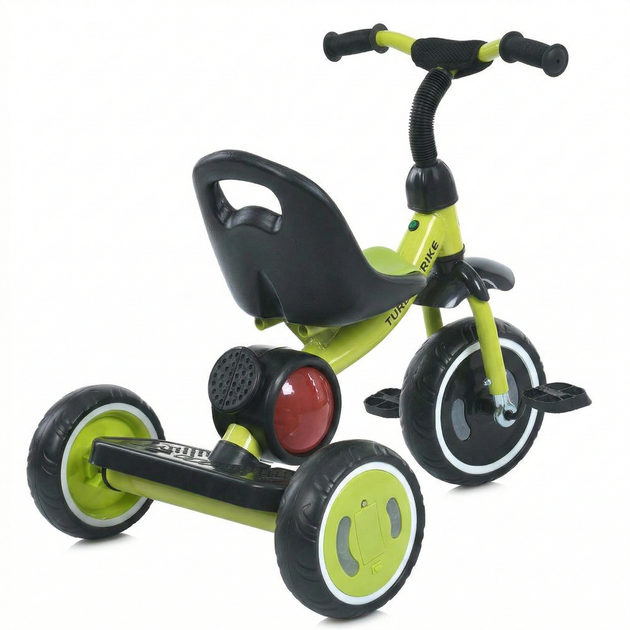 Дитячий триколісний велосипед TURBO TRIKE MT 3650-2-02, зелений, зі світловими ефектами та музичною панеллю - зображення 3