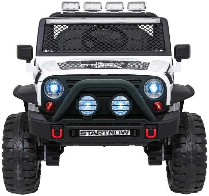 Samochód elektryczny dla dzieci Jeep Beast 1-osobowy Biały (5903864960051) - obraz 2