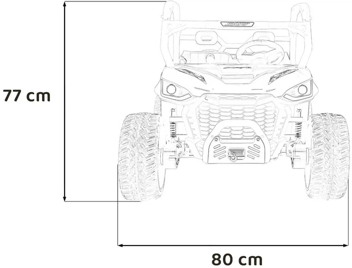 Samochód elektryczny dla dzieci Farmer Truck UTV Racing 2-osobowy Biało-pomarańczowy (5903864944082) - obraz 10