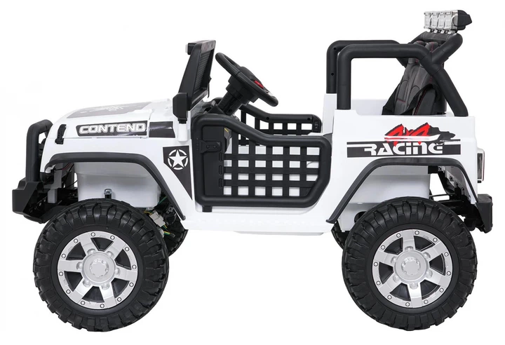 Samochód elektryczny dla dzieci Jeep Beast 1-osobowy Biały (5903864960051) - obraz 3
