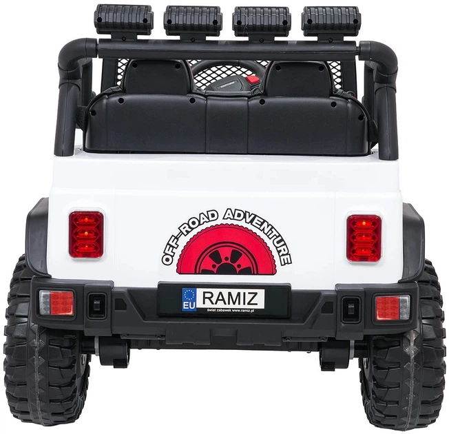 Samochód elektryczny dla dzieci Jeep Beast 1-osobowy Biały (5903864960051) - obraz 4