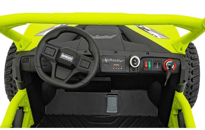 Samochód elektryczny dla dzieci Farmer Truck UTV Racing 2-osobowy Zielony (5903864944051) - obraz 7
