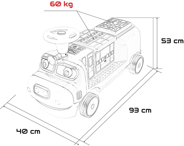 Parowoz elektryczny dla dzieci Stacyjkowo Wilson 2-osobowy Czerwony (5903864960259) - obraz 7