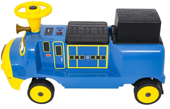 Parowoz elektryczny dla dzieci Stacyjkowo Bruno 2-osobowy Niebieski (5903864960242) - obraz 3