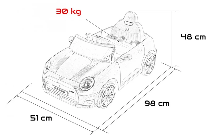 Samochód elektryczny dla dzieci Mini Cooper 1-osobowy Zielony (5903864960235) - obraz 6