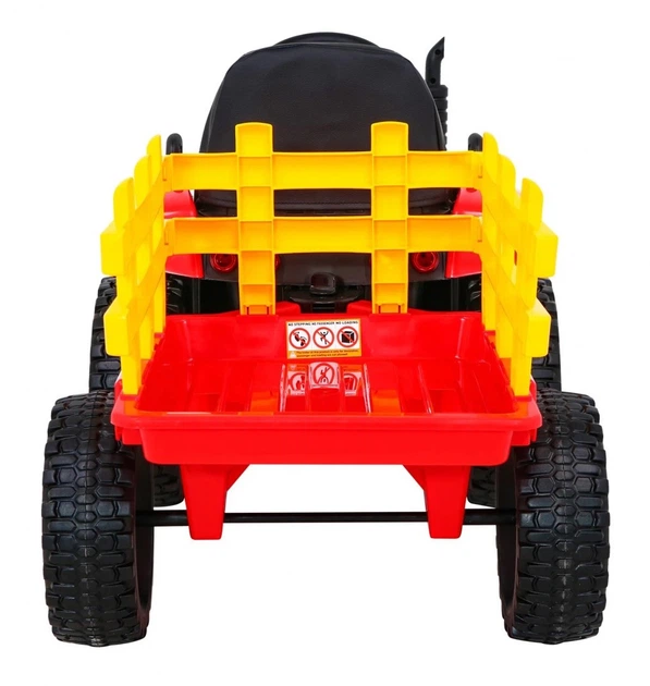Traktor elektryczny dla dzieci Blow z przyczepą 1-osobowy Czerwony (5903864908152) - obraz 4
