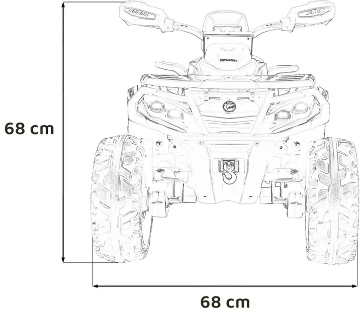 Samochód elektryczny dla dzieci Quad Can-Am Outlander ATV 1-osobowy Czarny (5903864982695) - obraz 7