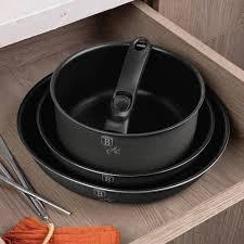 Набір посуду 9 предметів Berlinger Haus Anthracite Collection титанове антипригарне покриття (BH-8256) - зображення 2