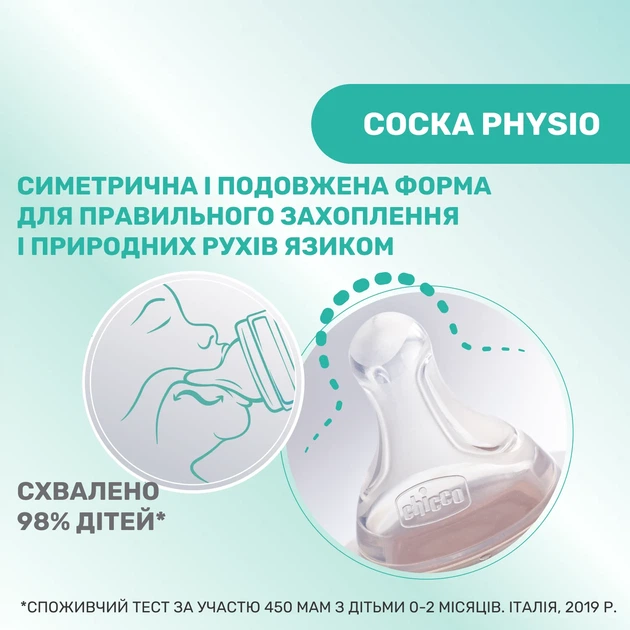 Пляшечка пластик Chicco PERFECT 5 Love, 150 мл, соска силікон, 0 м+, Блакитний - Фото 7 Пляшечка пластик Chicco PERFECT 5 Love, 150 мл, соска силікон, 0 м+, Блакитний - зображення 7