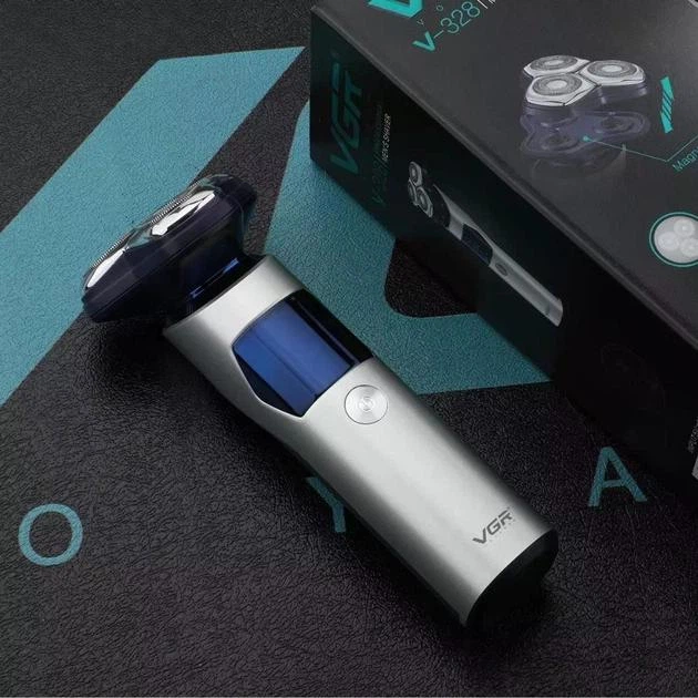 Электробритва роторная VGR V-328 аккумуляторная с дисплеем и USB-зарядкой - изображение 5
