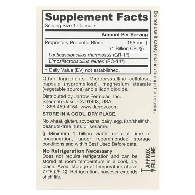 Пробіотик для жінок Jarrow Formulas (Vegan Fem Dophilus®) 1 млрд КУО 30 рослинних капсул (JRW-03041) - изображение 2