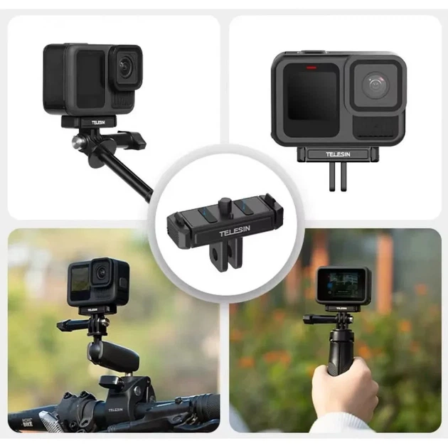 Магнитное крепление адаптер Telesin S7-JBK-08-TGP для GoPro HERO13 - изображение 4