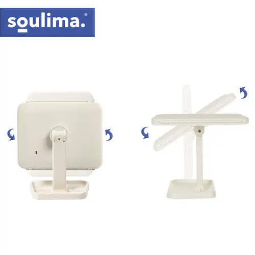 Дзеркало для макіяжу Soulima 26952 LED 4в1 голлівудське косметичне дзеркало зі збільшенням та акумулятором