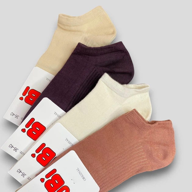 Носки укороченные однотонные женские 36-40 JuBi (JB027-000), 4 пары - Фото 5 Носки укороченные однотонные женские 36-40 JuBi (JB027-000), 4 пары - изображение 5