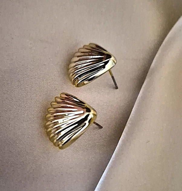 Женские сережки "Морские ракушки" 1.8см jewelry Золотистые - изображение 10