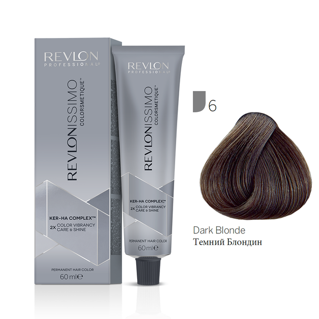 Краска для волос 6 Темный блонд Revlon Professional Revlonissimo Colorsmetique 60 мл - Фото 1 Краска для волос 6 Темный блонд Revlon Professional Revlonissimo Colorsmetique 60 мл - изображение 1