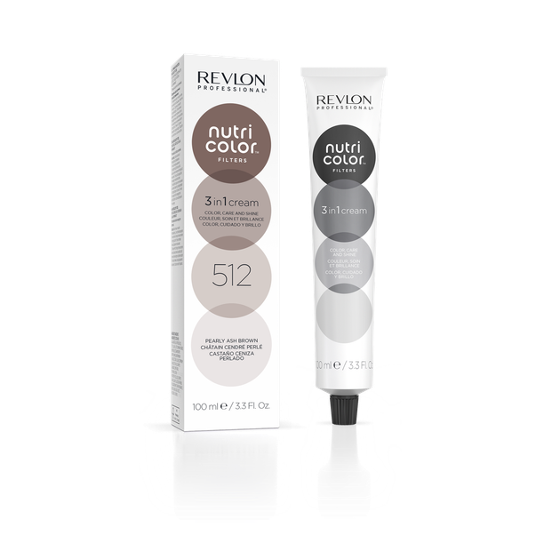 Тонирующая маска 100 мл 512 Пепельно-перламутровый коричневый Revlon Professional Nutri Color Filters - изображение 2