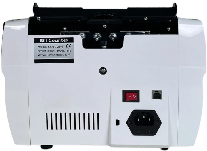 Счетчик банкнот Bill Counter Pro 5800 2025 машинка для пересчета денег с проверкой подлинности, с автоматическим стартом подсчёта - изображение 4