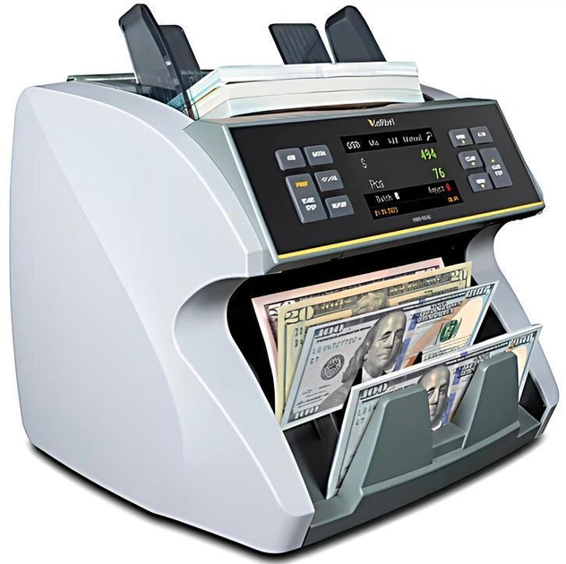 Профессиональный Счётчик банкнот Kolibri KBR-1500 сортировщик купюр с функцией распознаванием номинала и проверкой подлинности UV/MG/IR, с автоматическим стартом подсчёта - Фото 2 Профессиональный Счётчик банкнот Kolibri KBR-1500 сортировщик купюр с функцией распознаванием номинала и проверкой подлинности UV/MG/IR, с автоматическим стартом подсчёта - изображение 2