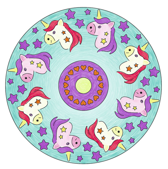 Zestaw kreatywny Ravensburger Mandala Designer Jednorożec 29703 (4005556297030) - obraz 5