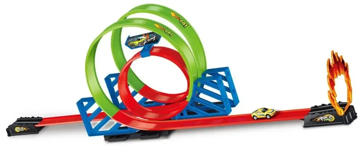 Игровой набор автотрек Hot Wheel 100 см — тройная петля, трек и машинка 661-1-1 - Фото 2 Игровой набор автотрек Hot Wheel 100 см — тройная петля, трек и машинка 661-1-1 - изображение 2