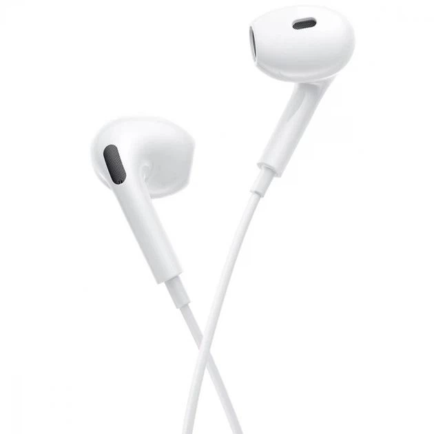 Навушники з мікрофоном провідні Baseus Encok Semi-in-Ear Wired Earphones (3.5mm, 1.1m). White - Фото 3 Навушники з мікрофоном провідні Baseus Encok Semi-in-Ear Wired Earphones (3.5mm, 1.1m). White - зображення 3