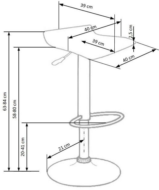 Hoker barowy Halmar H1 Czarny (5905248114418) - obraz 2