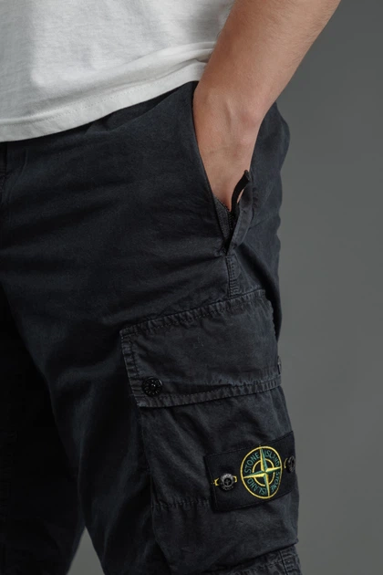 Шорты Stone Island Slim Fit Cargo Bermuda Black 15L100011-S00WA-V0129 33 - изображение 3