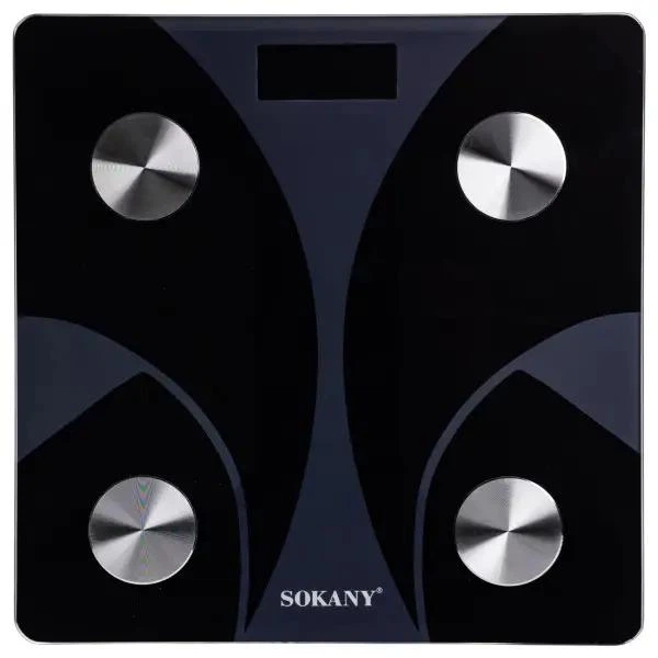 Фитнес-весы Sokany SK-19029B Black смарт-весы с Bluetooth и диагностикой состава тела закаленное стекло (107-165-SK-19029B) - Фото 1 Фитнес-весы Sokany SK-19029B Black смарт-весы с Bluetooth и диагностикой состава тела закаленное стекло (107-165-SK-19029B) - изображение 1