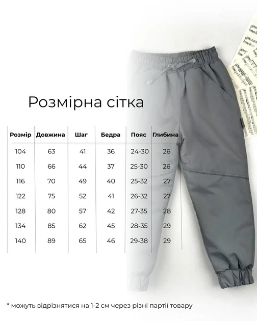 Утеплені штани на мембрані для дівчинки Marakas 104 Сірий (mar418031-01261-svetlo-serj-104-sm) - изображение 2