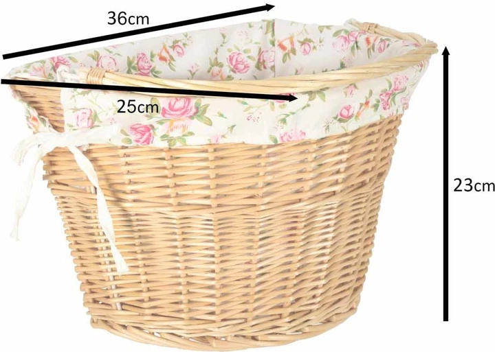 Kosz rowerowy RALLEX wiklinowy pleciony click na kierownicę w kwiaty (5903039742826) - obraz 11