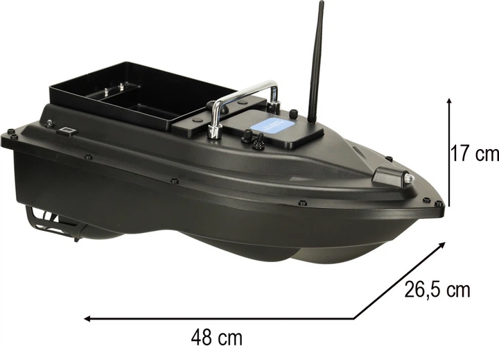 Моторний човен на радіокеруванні KIK D16B GPS Чорний (5903039759312) - зображення 11