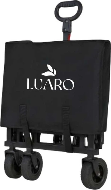 Wózek turystyczny KIK LUARO składany plażowy z daszkiem i siatką Czarny (5903039770898) - obraz 4