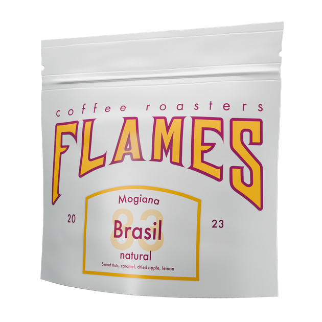 Кава в зернах Flames Coffee Бразилія Моджіана свіжообсмажена під еспресо 250г - Фото 1 Кава в зернах Flames Coffee Бразилія Моджіана свіжообсмажена під еспресо 250г - изображение 1