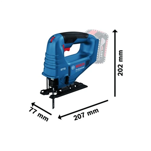 Електролобзик Bosch GST 183-LI безщітковий, 18V, 0-3300об/хв, хід 20мм (без АКБ та ЗП) (0.601.5B7.020) BOSCH 0.601.5B7.020 992316 - зображення 6