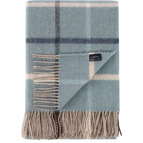 Плед Ardesto Leonardo Alpina 100% шерсть, голубой 140x200 см (ART0704LM) Ardesto ART0704LM 906131 - изображение 4