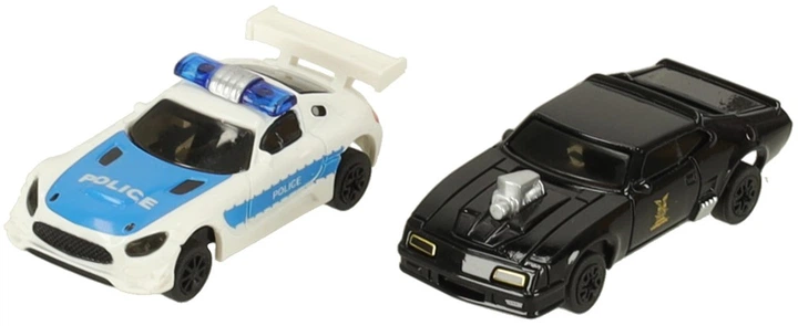 Tor samochodowy Ikonka wyscigowy policyjny elektryczny + 2 auta klocki konstrukcyjne GD-01 (KX3490) (5903039754607) - obraz 7